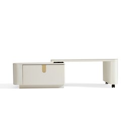 Table basse 2 tiroirs blanche