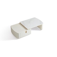 Table basse 2 tiroirs blanche