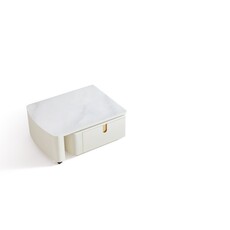 Table basse 2 tiroirs blanche