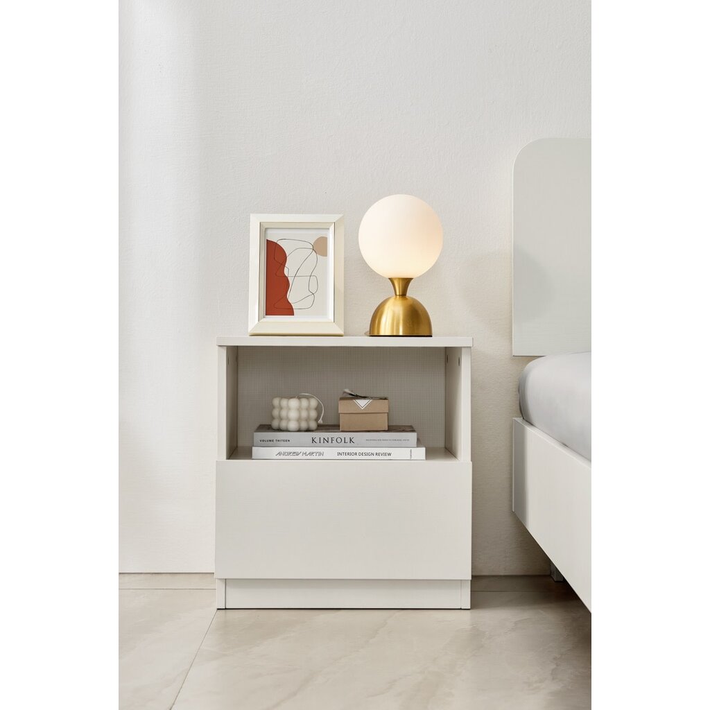 Table de chevet 1 tiroir blanc