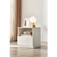 Table de chevet 1 tiroir blanc