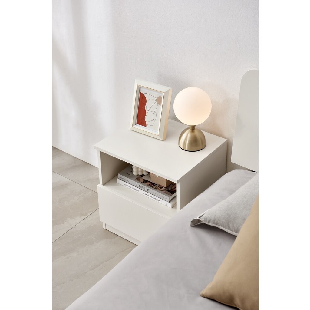 Table de chevet 1 tiroir blanc