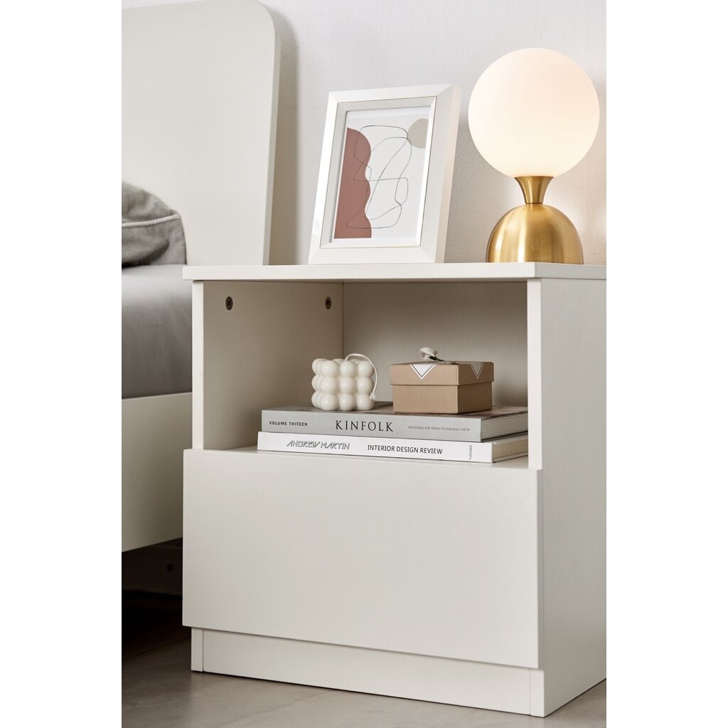 Table de chevet 1 tiroir blanc