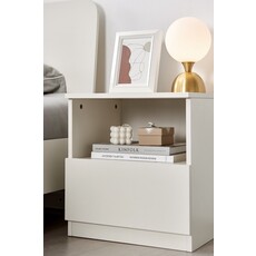 Table de chevet 1 tiroir blanc