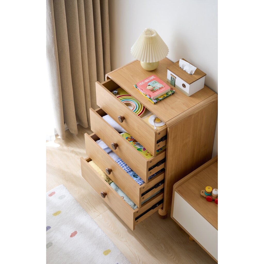 Commode 4 tiroirs 60x43x92 cm bois