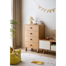 Commode 4 tiroirs 60x43x92 cm bois