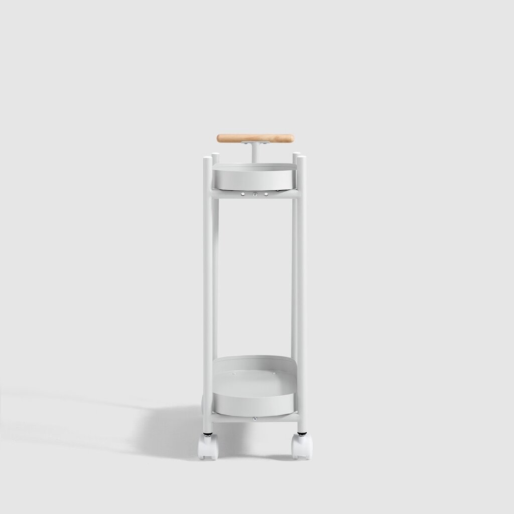 Chariot nordique étroit sur roulette blanc