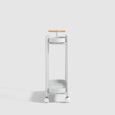 Chariot nordique étroit sur roulette blanc