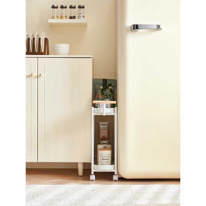 Chariot nordique étroit sur roulette blanc