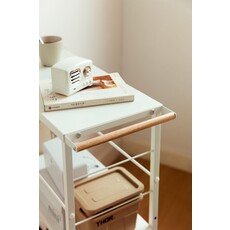 Chariot de rangement blanc