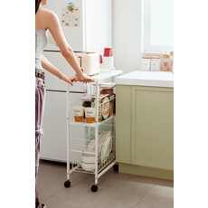 Chariot de rangement blanc