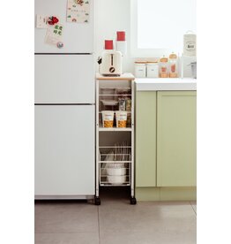 Chariot de rangement blanc