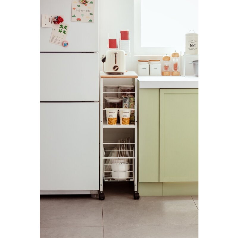 Chariot de rangement blanc