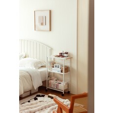 Chariot de rangement blanc