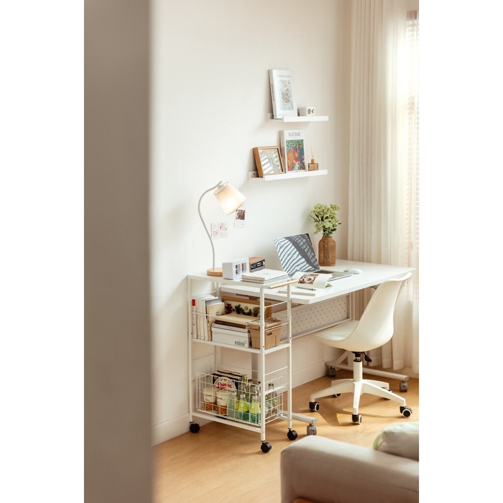 Chariot de rangement blanc