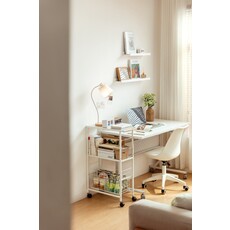Chariot de rangement blanc