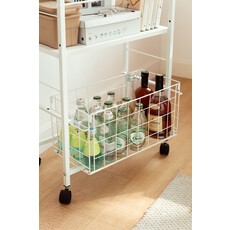 Chariot de rangement blanc