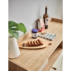 Buffet 3 portes 1 tiroir blanc et bois