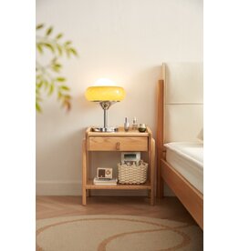 Table de chevet 1 tiroir en hévéa