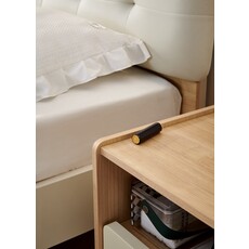 Table de chevet 1 tiroir bois blanc