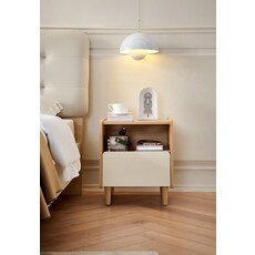 Table de chevet 1 tiroir bois blanc
