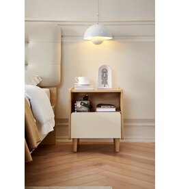 Table de chevet 1 tiroir bois blanc