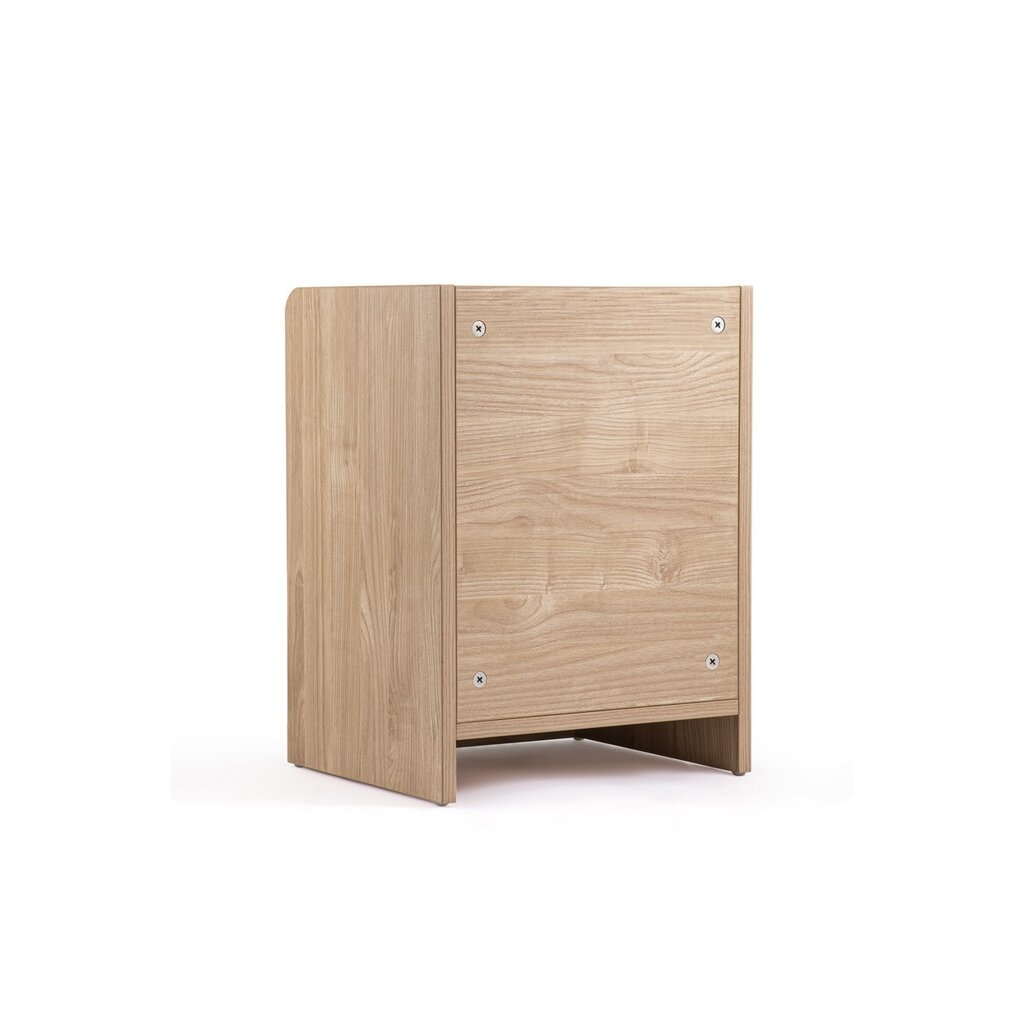 Table de chevet 1 tiroir blanc et bois