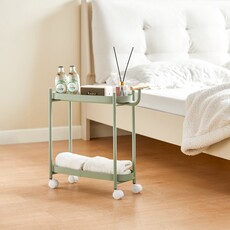 Chariot nordique étroit sur roulette vert