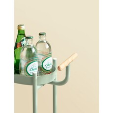 Chariot nordique étroit sur roulette vert