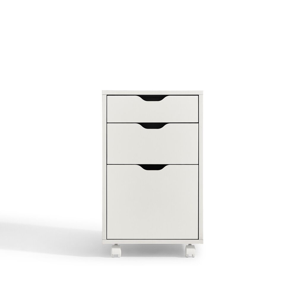 Casier 3 tiroirs sur roulette blanc