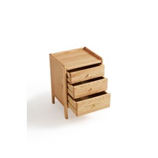 Table de chevet 3 tiroirs en Hévéa