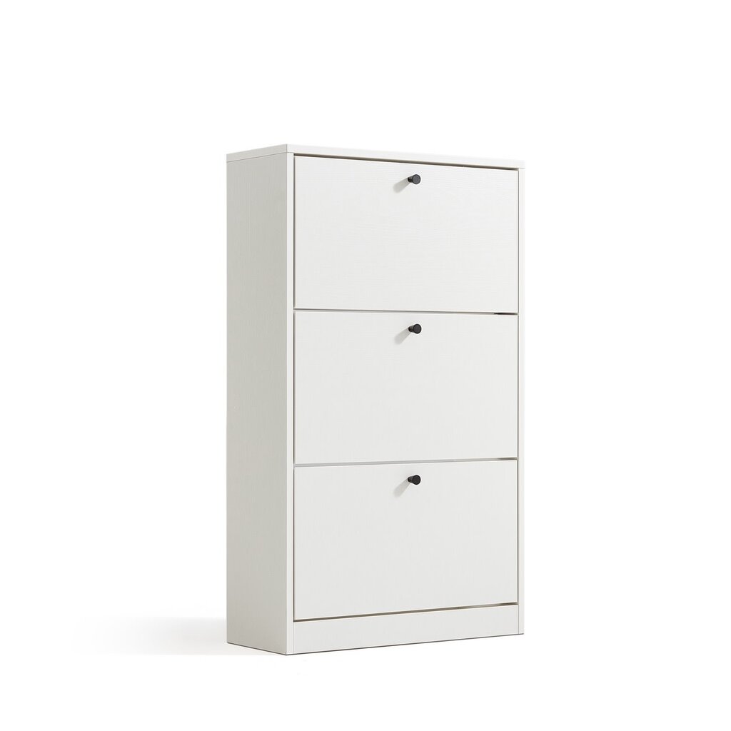 Meuble à chaussure 3 tiroirs 55x19x111 cm Blanc