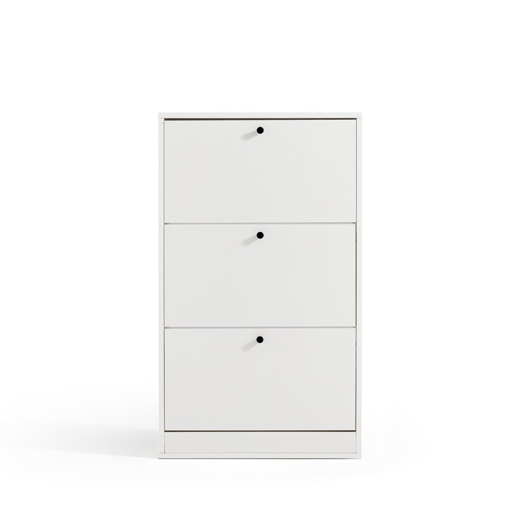 Meuble à chaussure 3 tiroirs 55x19x111 cm Blanc