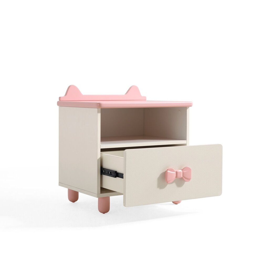 Table de chevet nœud rose