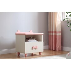 Table de chevet nœud rose