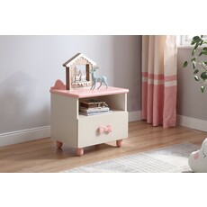 Table de chevet nœud rose