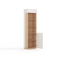 Penderie 3 portes type B (UV1D-B) + armoire blanc et bois (UV1D-B)