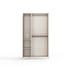 Penderie 3 portes type B (UV1D-B) + armoire blanc et bois (UV1D-B)