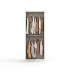 Penderie 2 portes type A (UV1D-B) + armoire 1 porte Bois et blanc (UV1D-B)