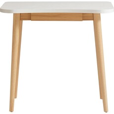 Bureau 80x50x74 cm 1 tiroir bois + blanc