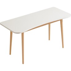 Bureau 80x50x74 cm 1 tiroir bois + blanc