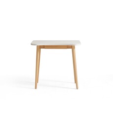 Bureau 80x50x74 cm 1 tiroir bois + blanc