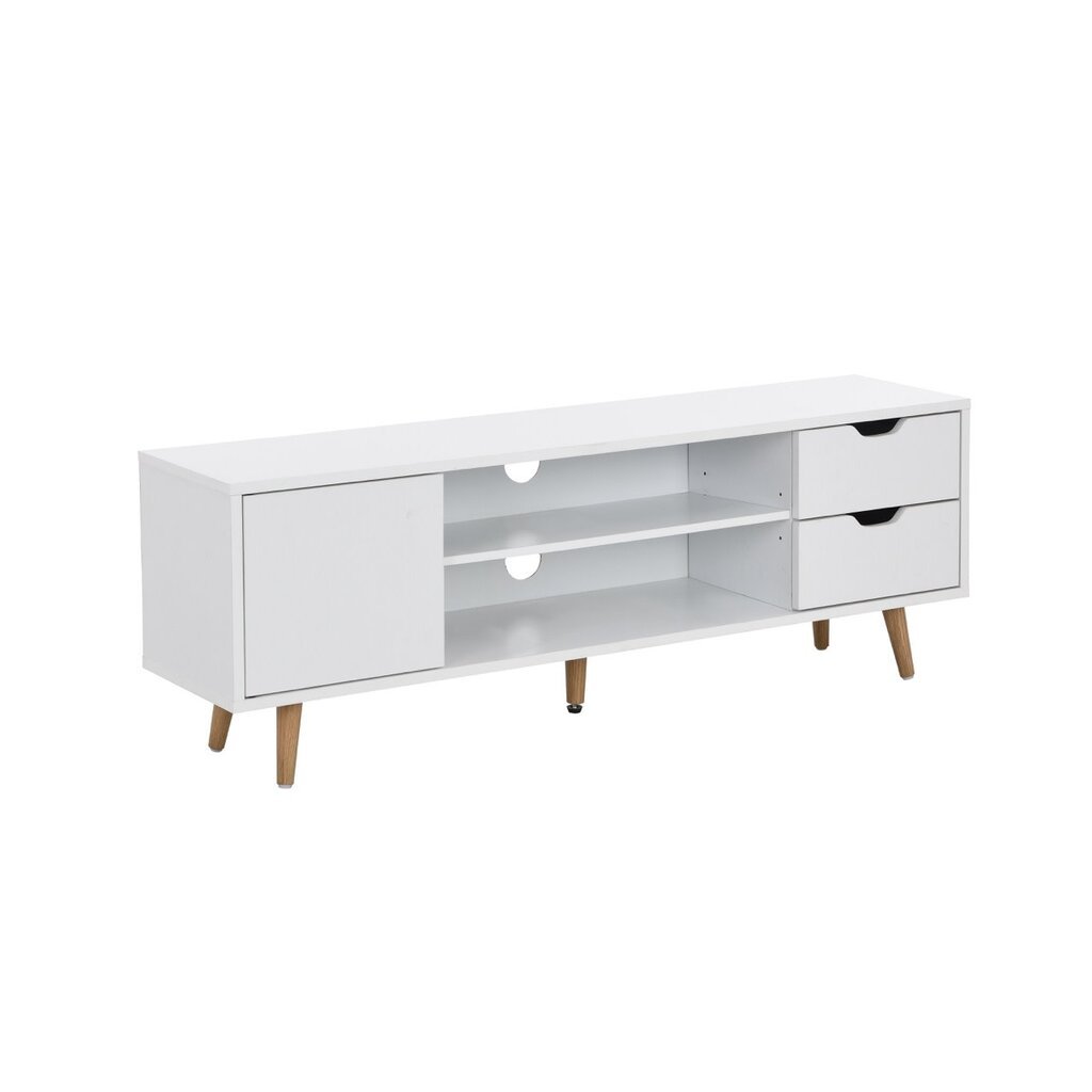 Meuble TV Lecia 1 porte 2 tiroirs 120x28x42 Cm