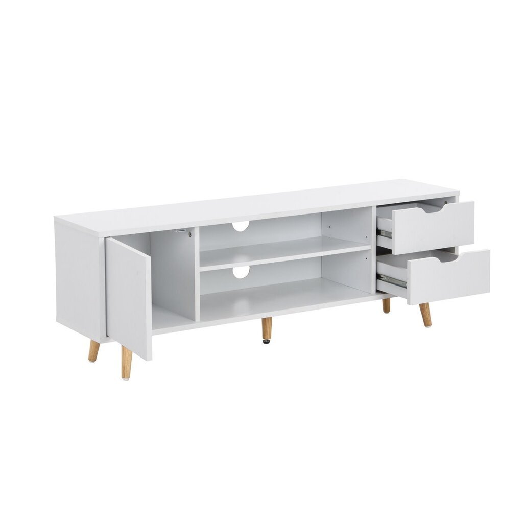 Meuble TV Lecia 1 porte 2 tiroirs 120x28x42 Cm