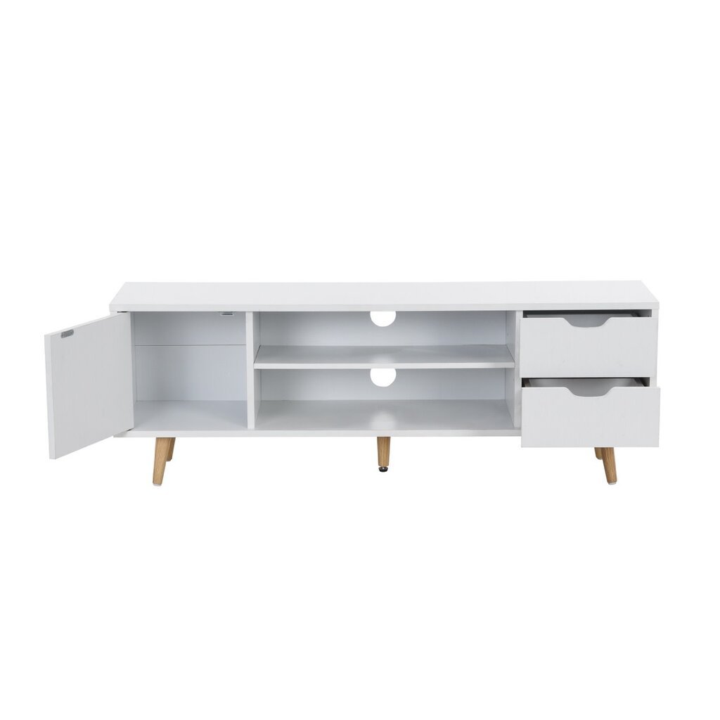 Meuble TV Lecia 1 porte 2 tiroirs 120x28x42 Cm
