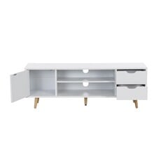 Meuble TV Lecia 1 porte 2 tiroirs 120x28x42 Cm