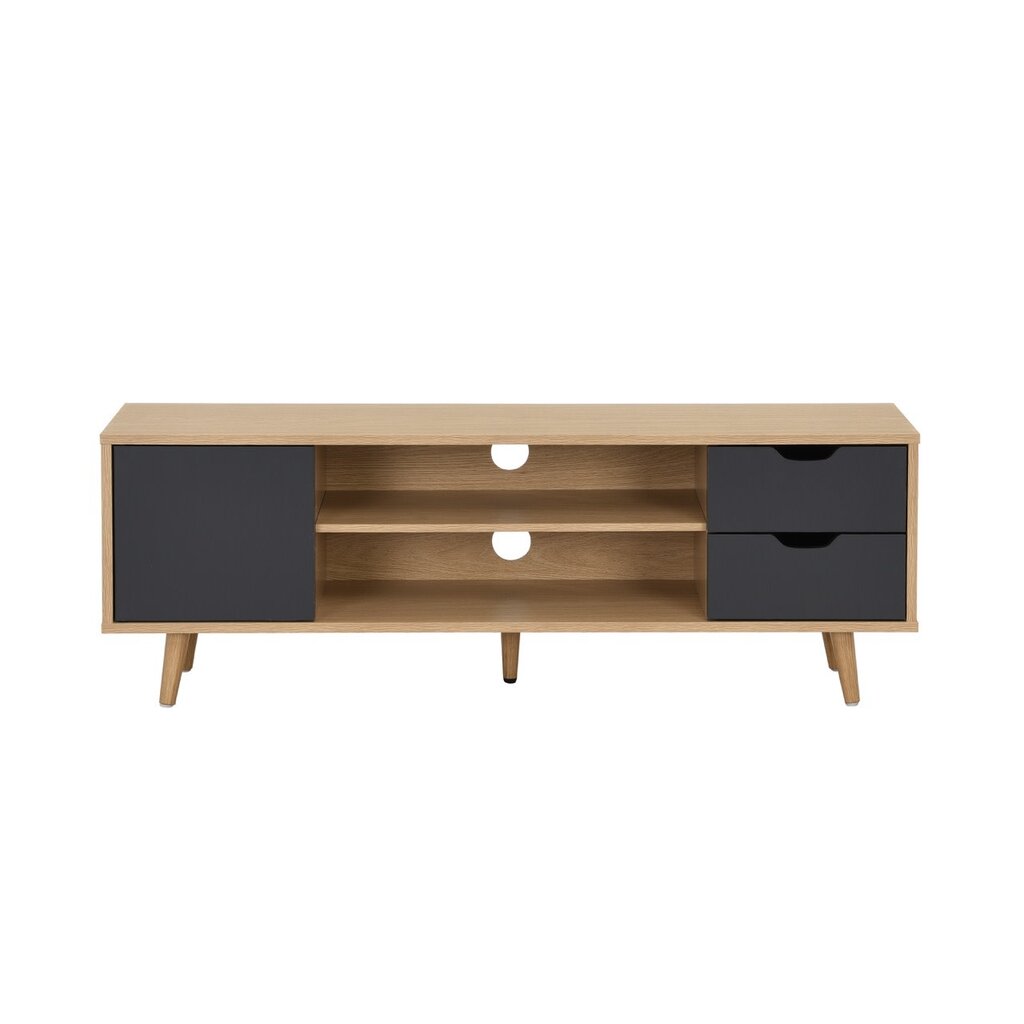 Meuble TV Lecia 1 porte 2 tiroirs 120x28x42 Cm