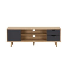 Meuble TV Lecia 1 porte 2 tiroirs 120x28x42 Cm