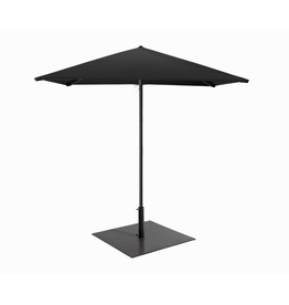 Parasol 3 m mât rond et baleines en aluminium  - base acier de 45 Kg Noir