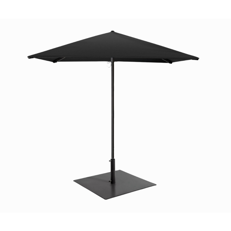 Parasol 3 m mât rond et baleines en aluminium  - base acier de 45 Kg Noir